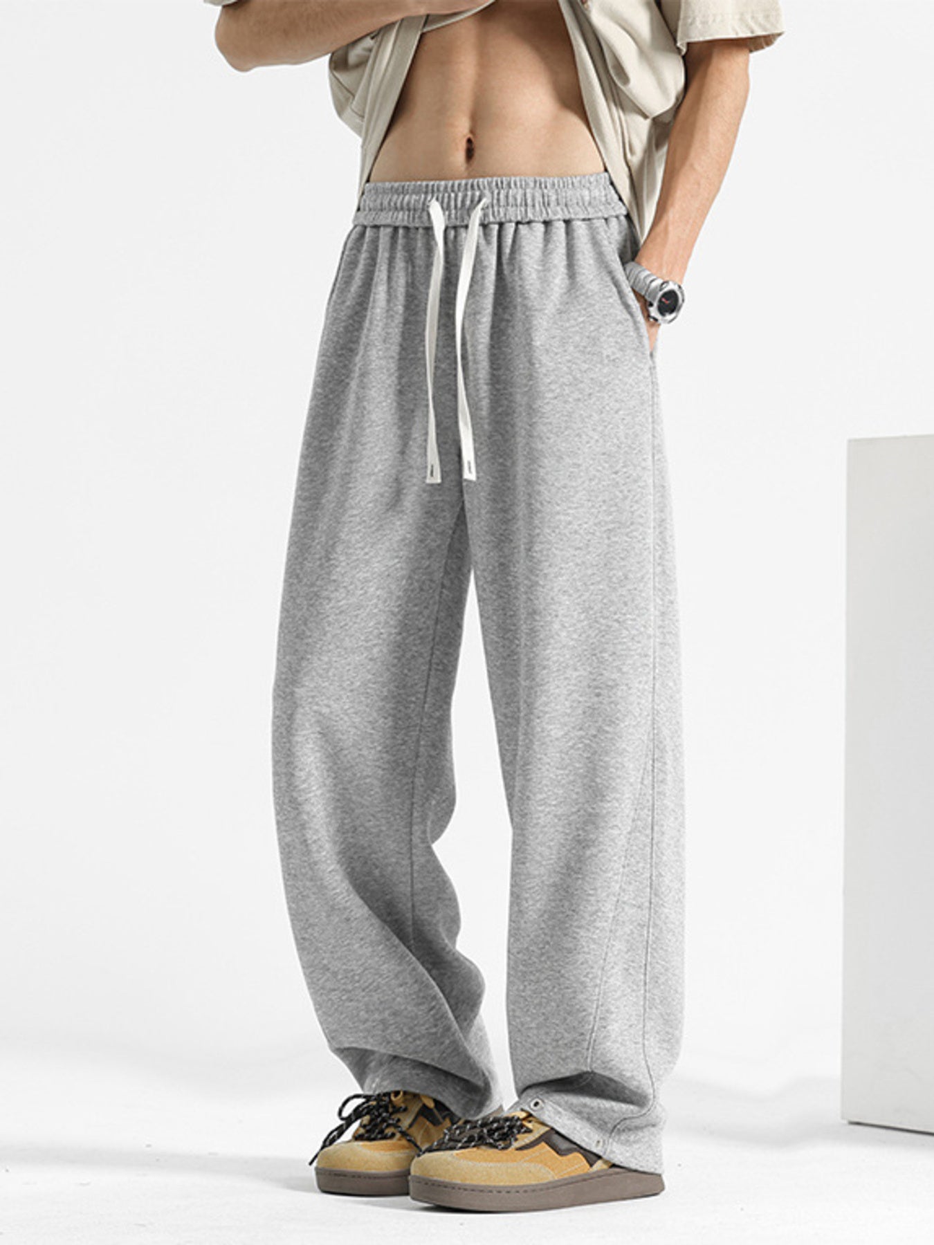 Men's Plus Size Relaxed Fit Drawstring Pants
