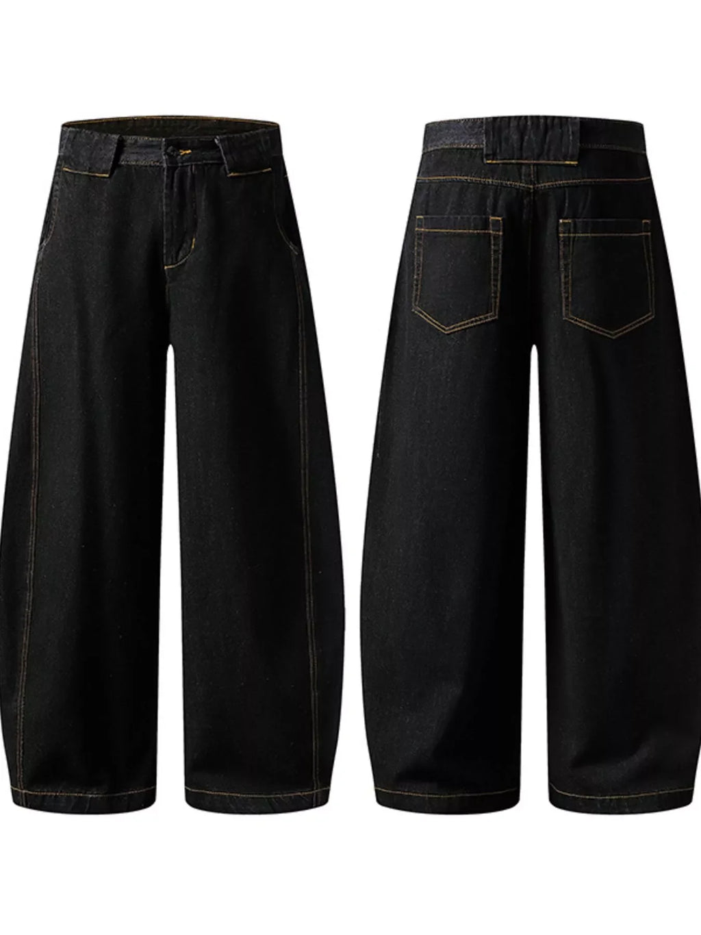 Men's Washed Wide Leg Jeans