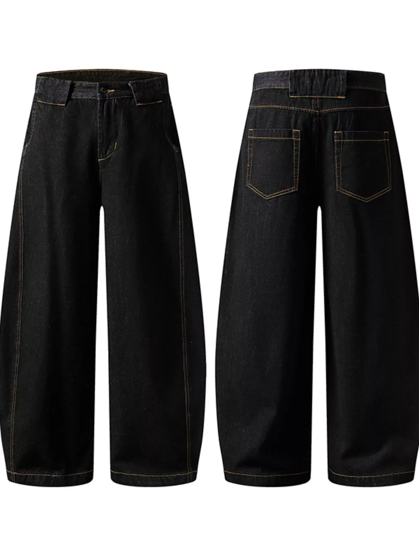 Men's Washed Wide Leg Jeans