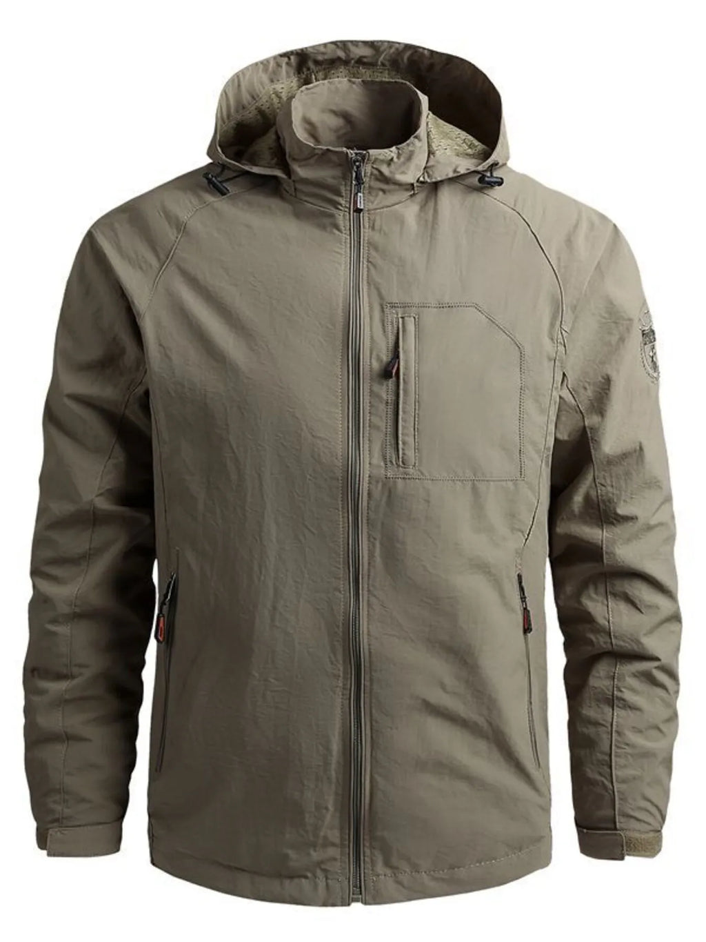 Men's Plus Size Tactical Hooded Softshell Jacket