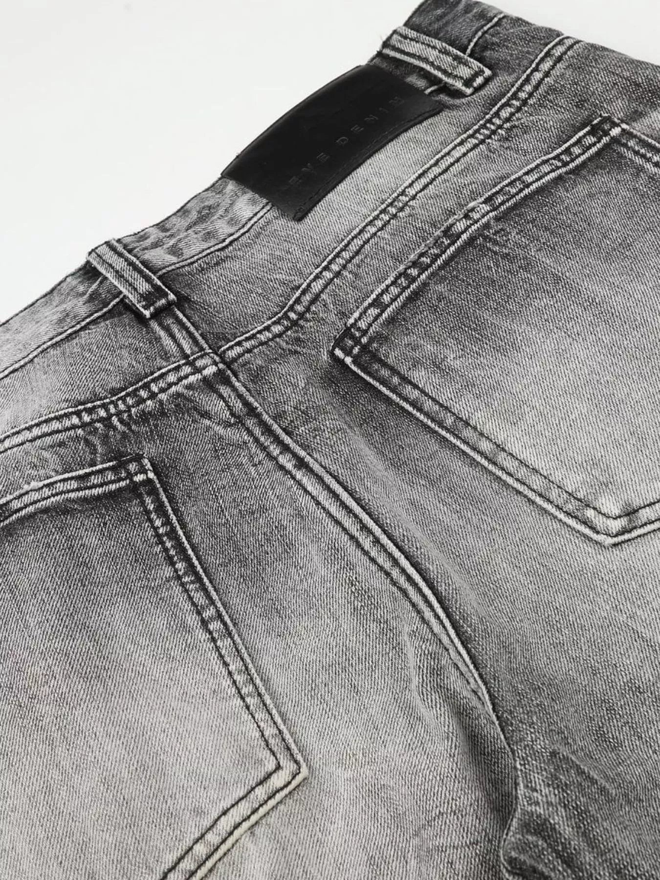 Men's Full Size Vintage Wash Wide Leg Jeans Plus Size