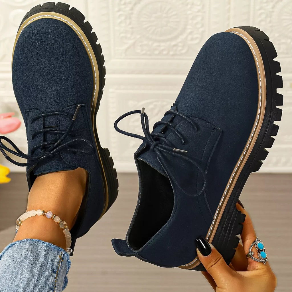 Lace-Up Platform Loafers