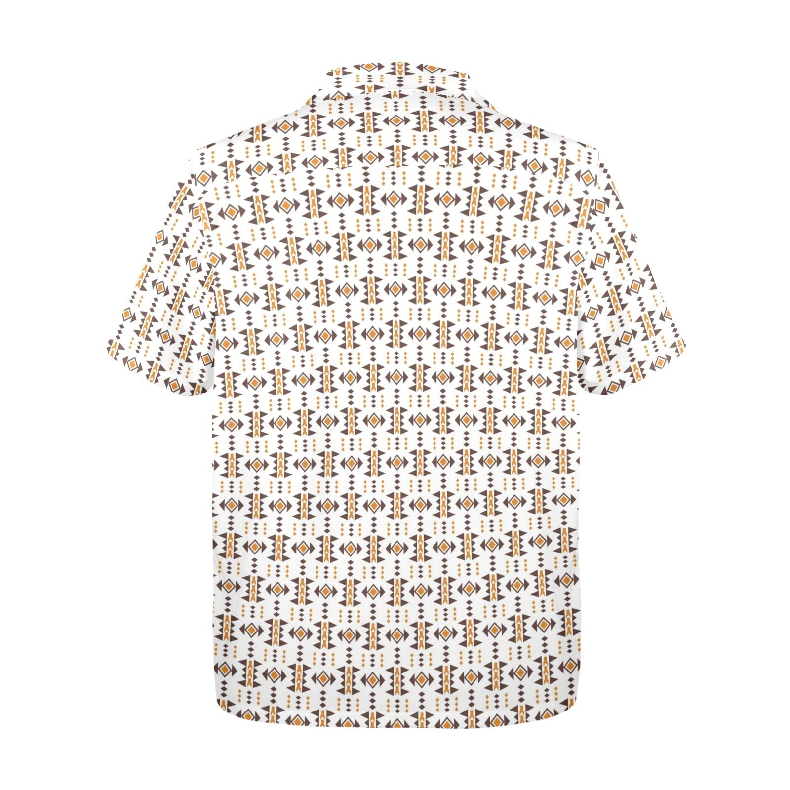 Baha Ranch White Aztec Hawaiian Shirt Made in America
