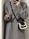 Fluffy Trim Mini Crossbody Bag