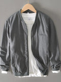 Men's Plus Size Zip Up Long Sleeve Jacket