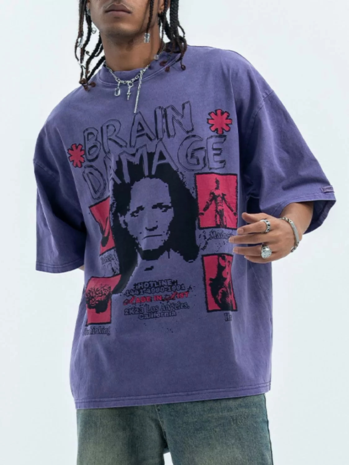 Men's Graphic Round Neck Half Sleeve T-Shirt