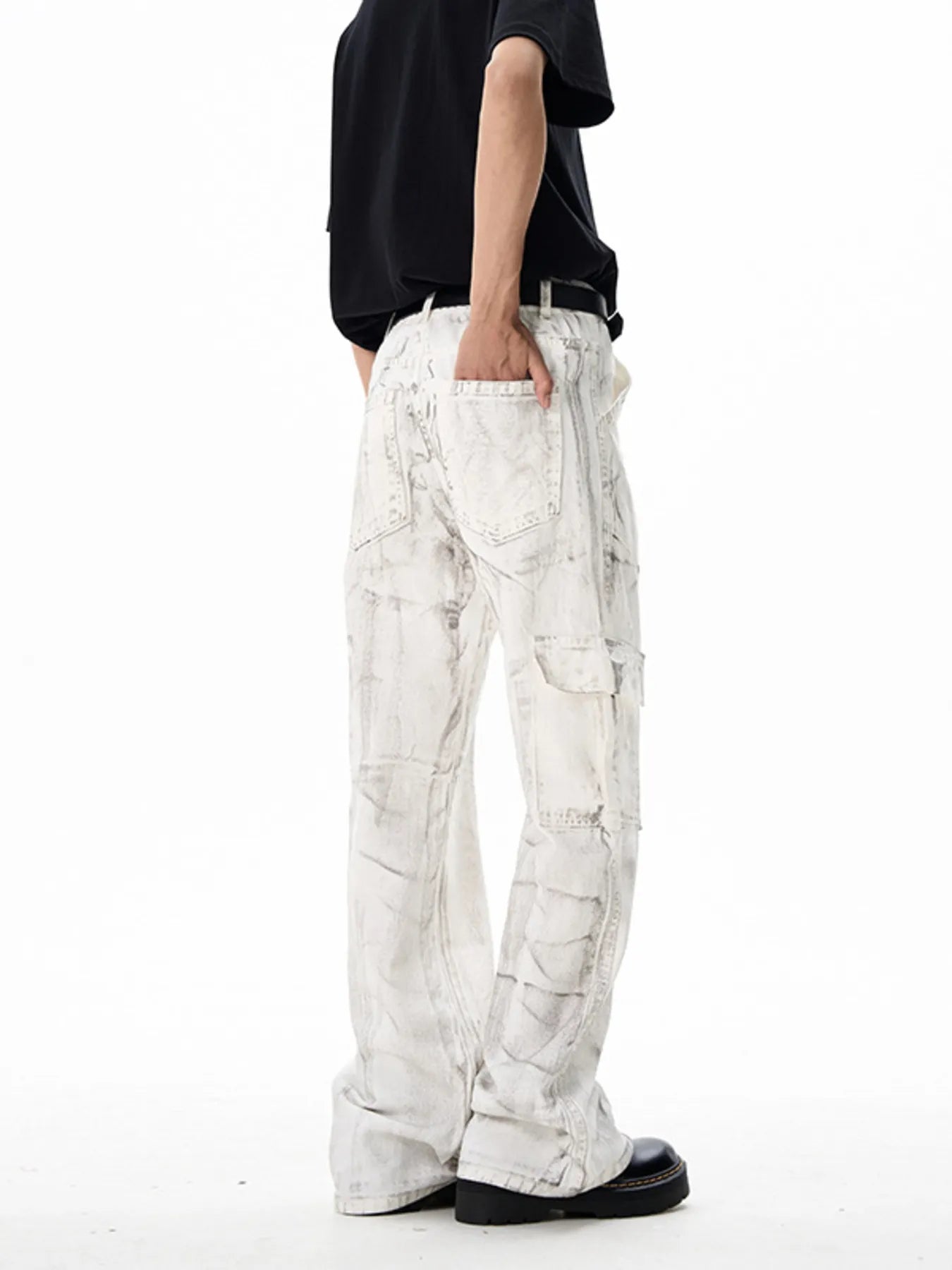 Men's Wide Leg Cargo Jeans