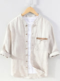 Men's Plus Size Button Up 3/4 Sleeve Shirt