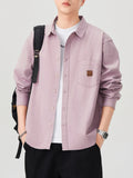 Men's Plus Size Button Up Long Sleeve Shirt
