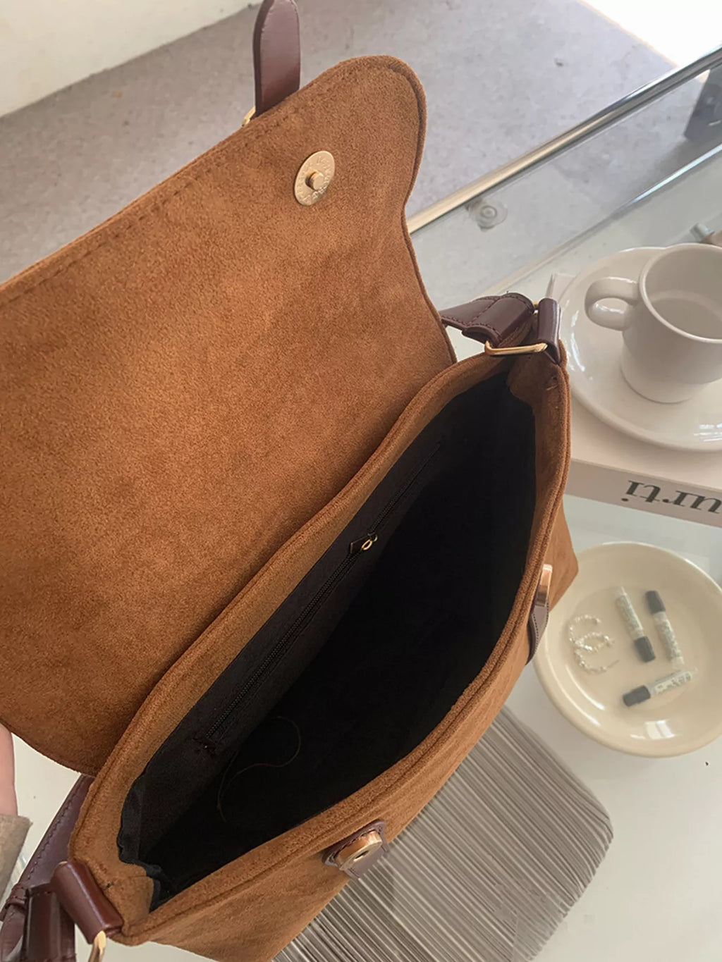 Adjustable Strap Buckle Crossbody Bag