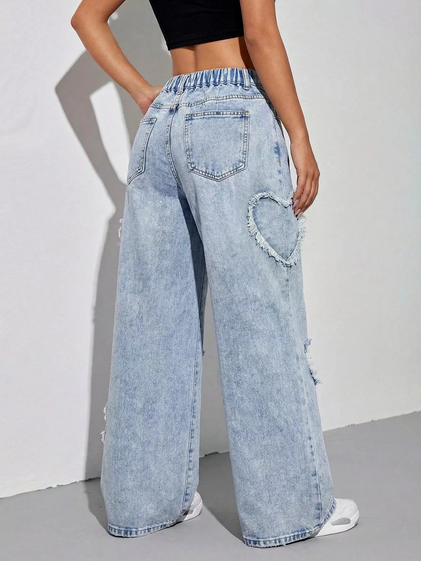 Heart Wide Leg Jeans