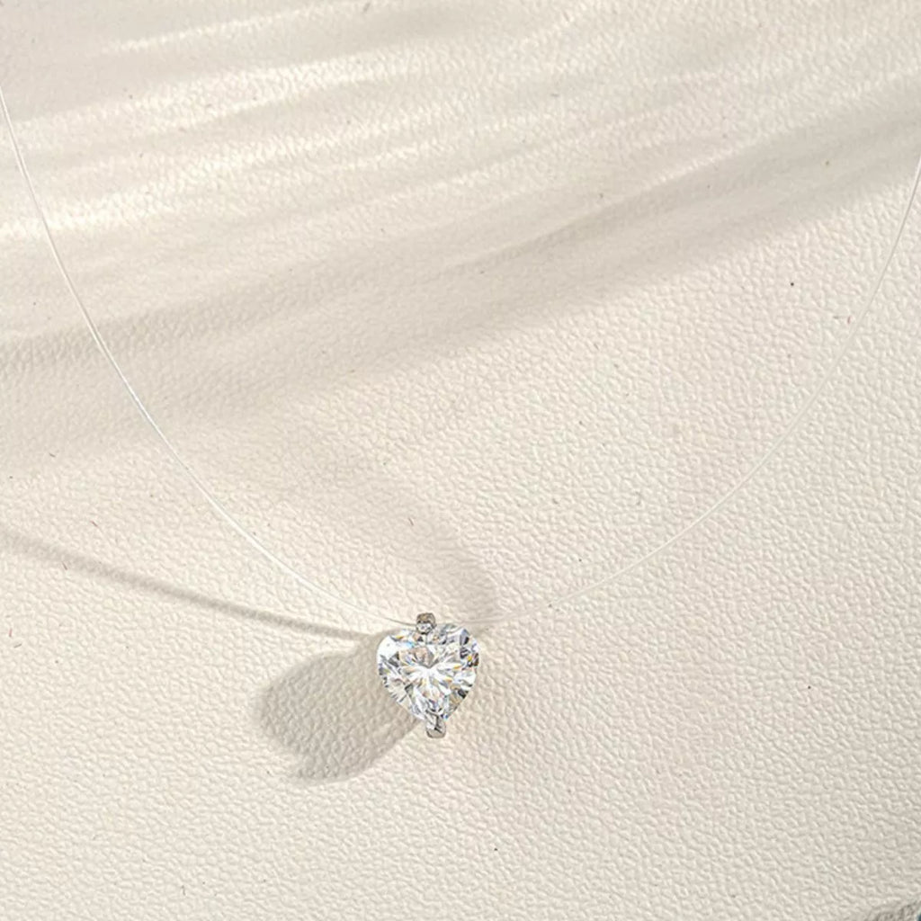 1 Carat Heart-Shaped Pendant Necklace