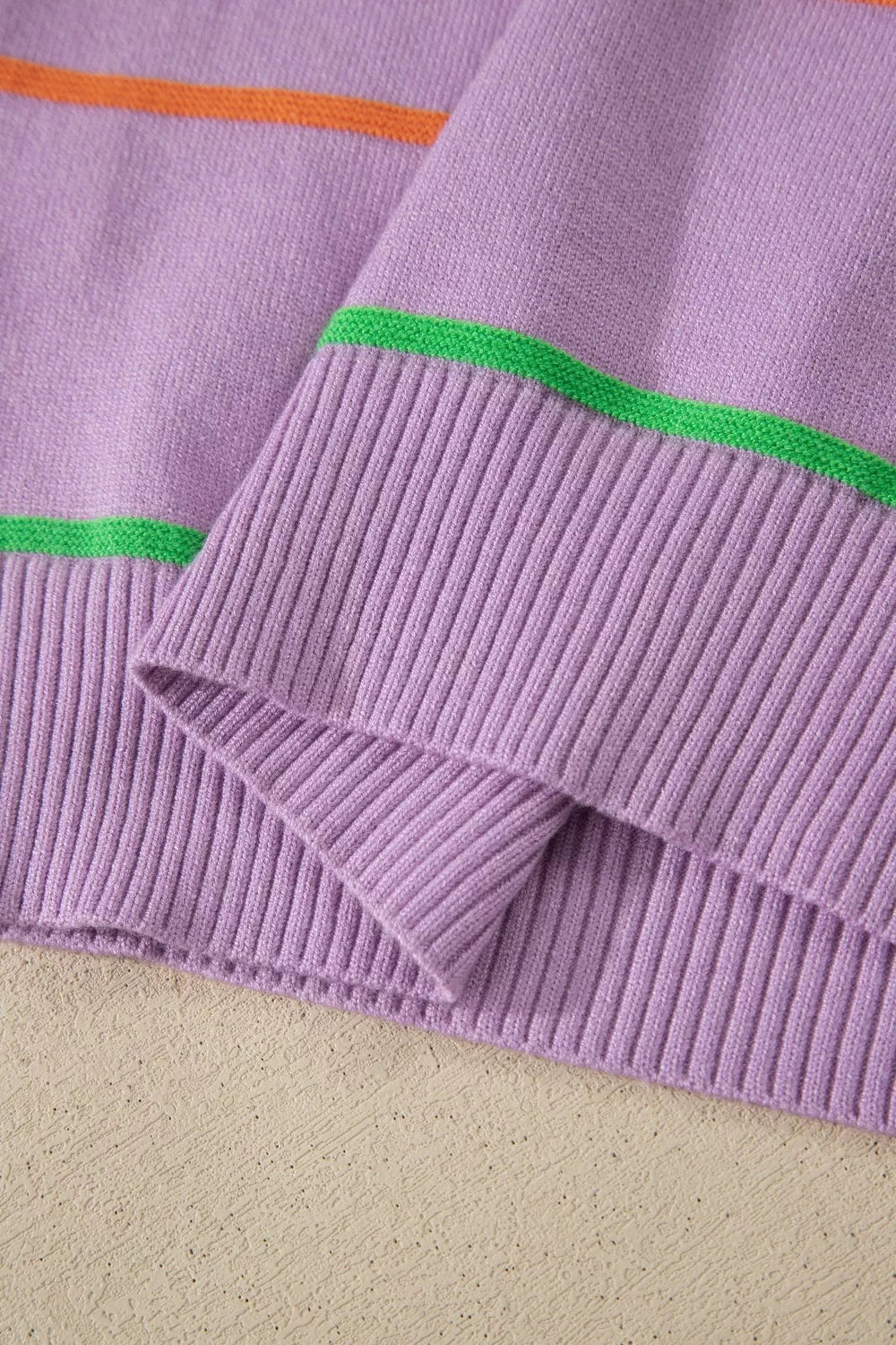 Stripe Round Neck Knitted Sweater Tank