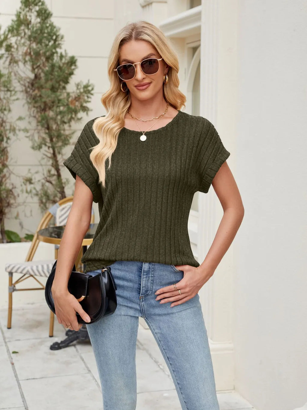 Round Neck Short Sleeve T-Shirt