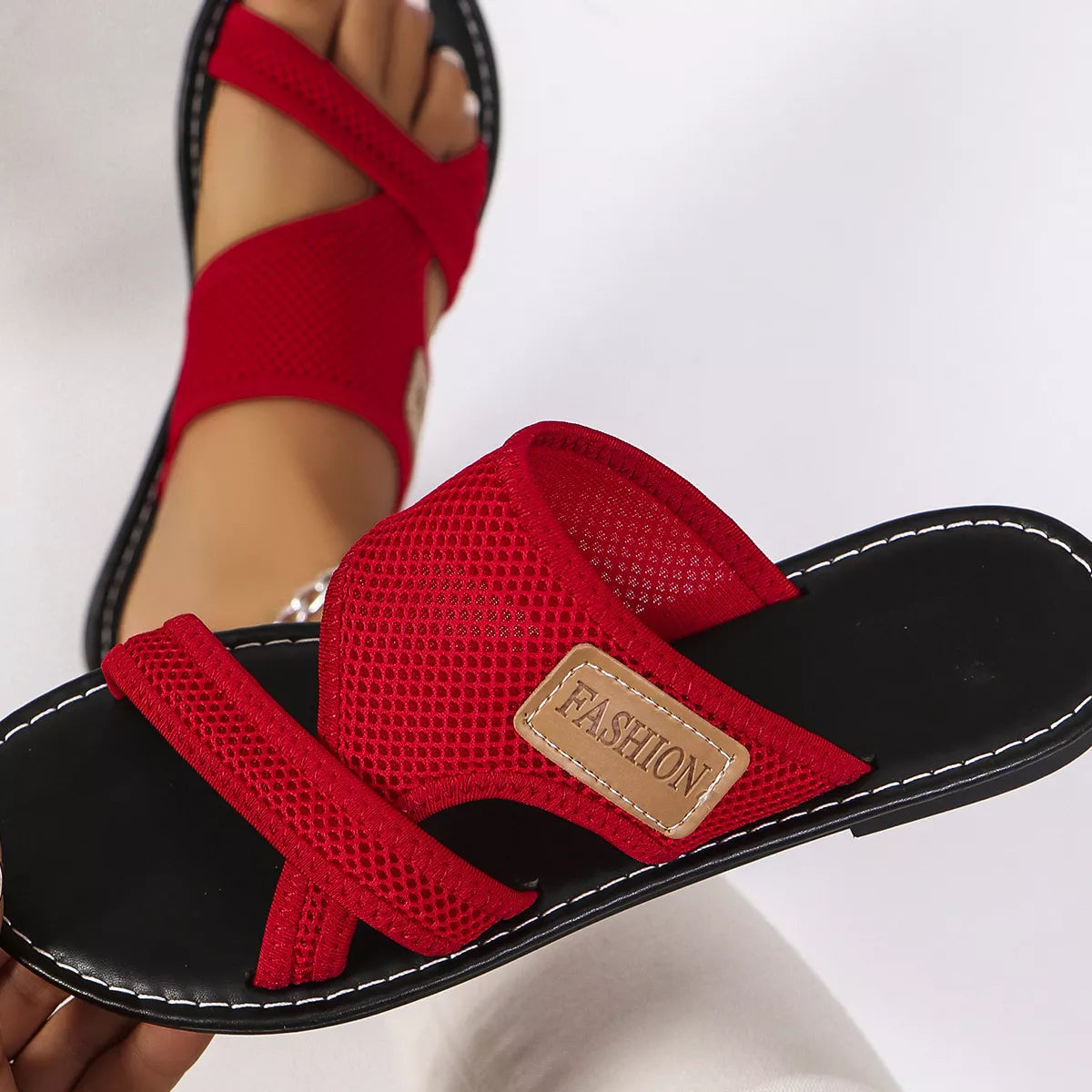 Open Toe Mesh Sandals