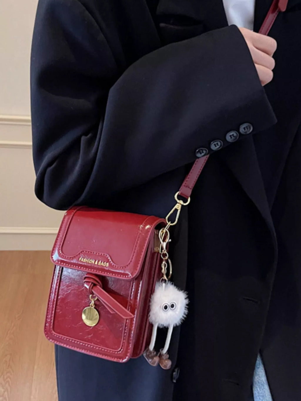 Leather Flap Crossbody Bag