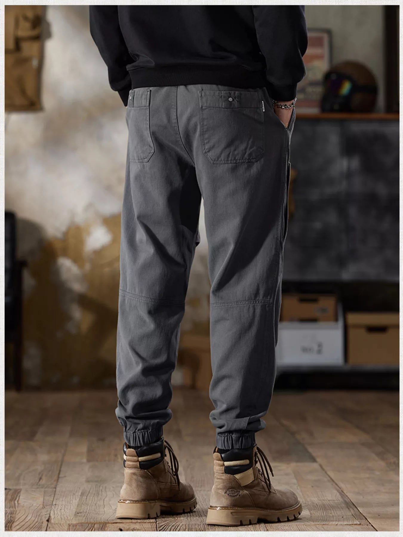 Men's Full Size Casual Drawstring Cargo Joggers Plus Size