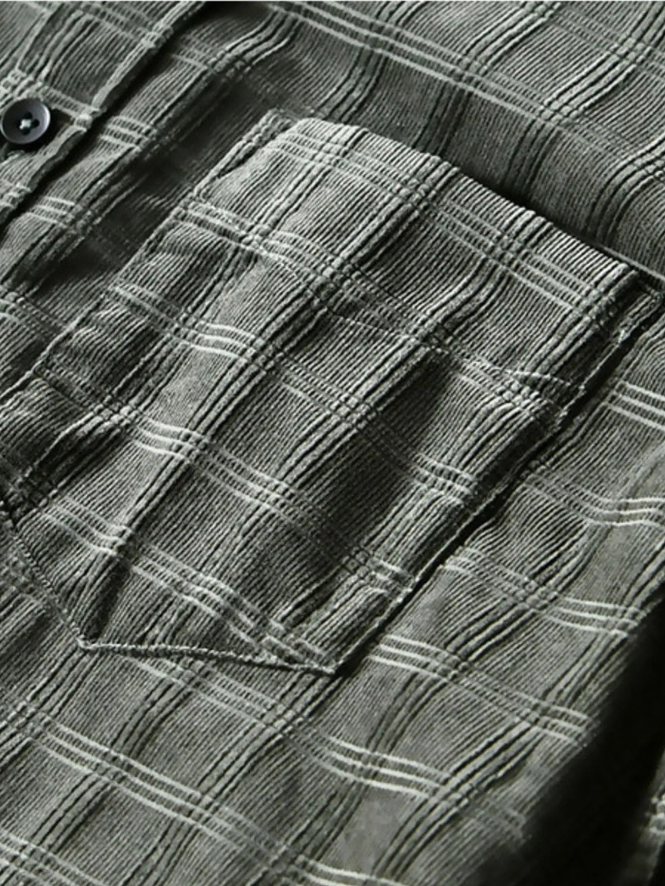 Men's Plus Size Striped Button-Up Shirt