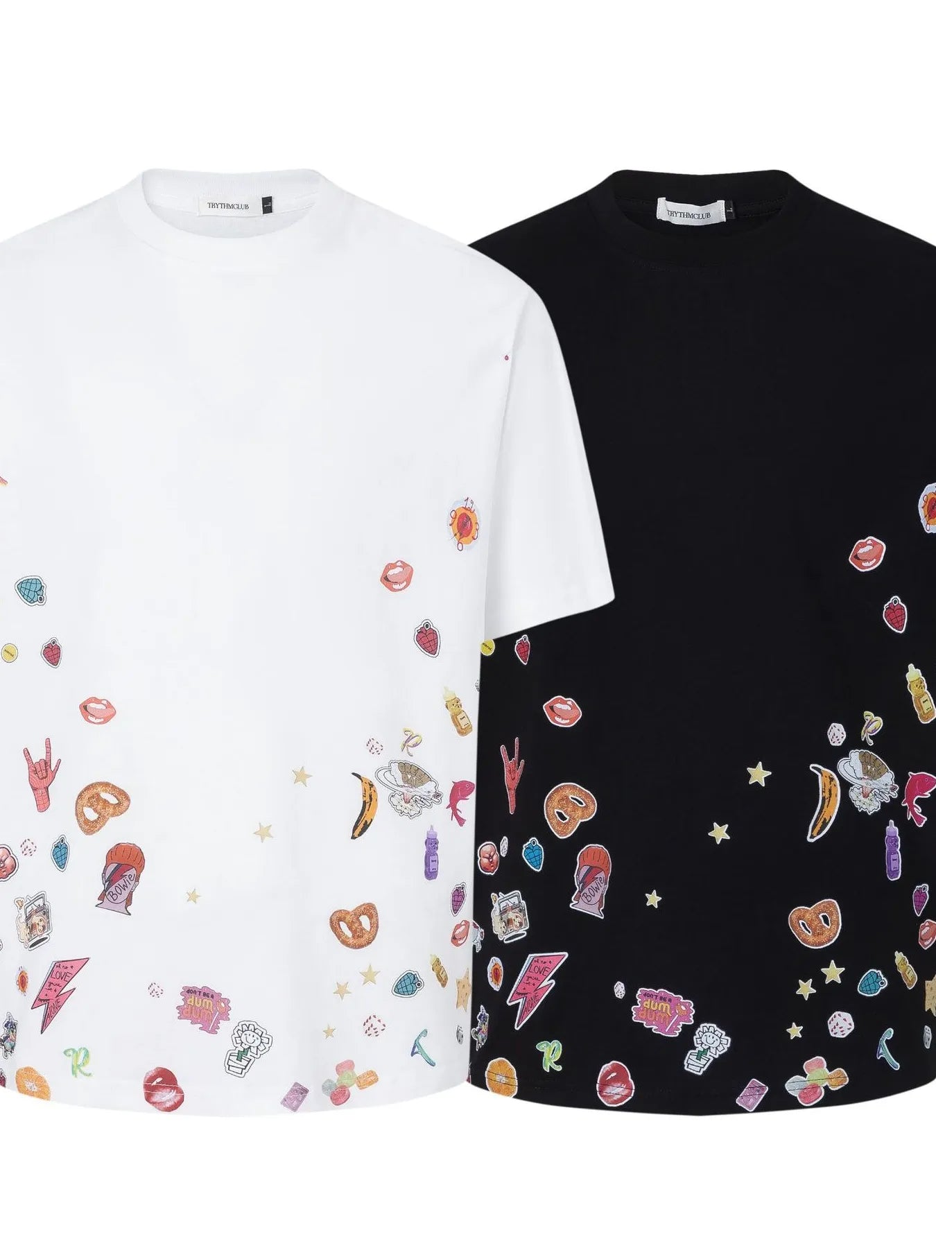 Men's Cosmic Candy Dreams Print Round Neck T-Shirt