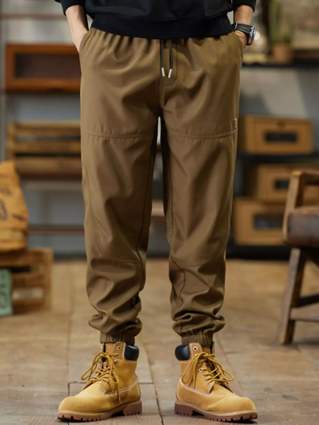 Men's Plus Size Elastic Waist Joggers