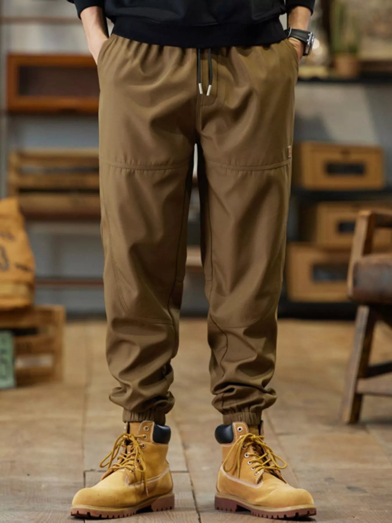 Men's Plus Size Elastic Waist Joggers