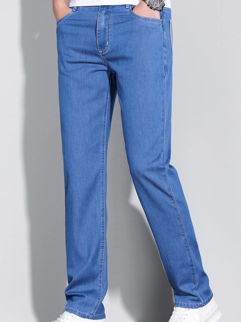Men's Washed Straight Fit Jeans