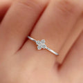 925 Sterling Silver Four-Leaf Clover Ring