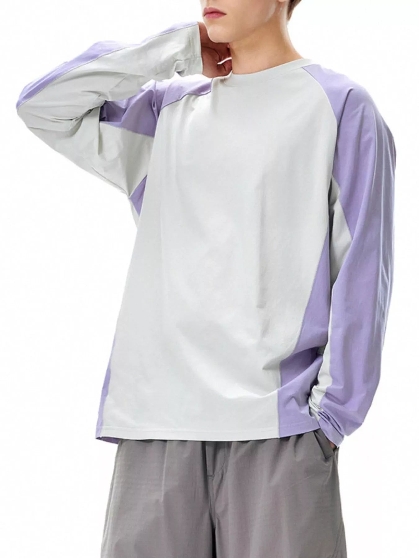 Men's Two-Tone Raglan Long Sleeve T-Shirt