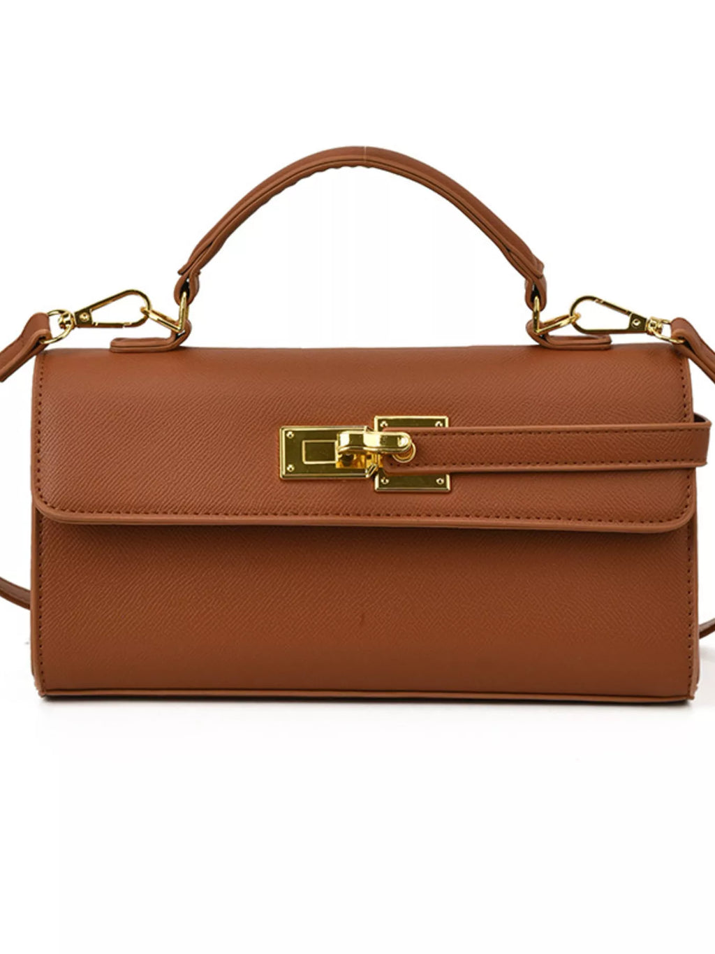 Golden Clasp Crossbody Bag