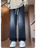 Men's Full Size Wash Loose Fit Jeans Plus Size