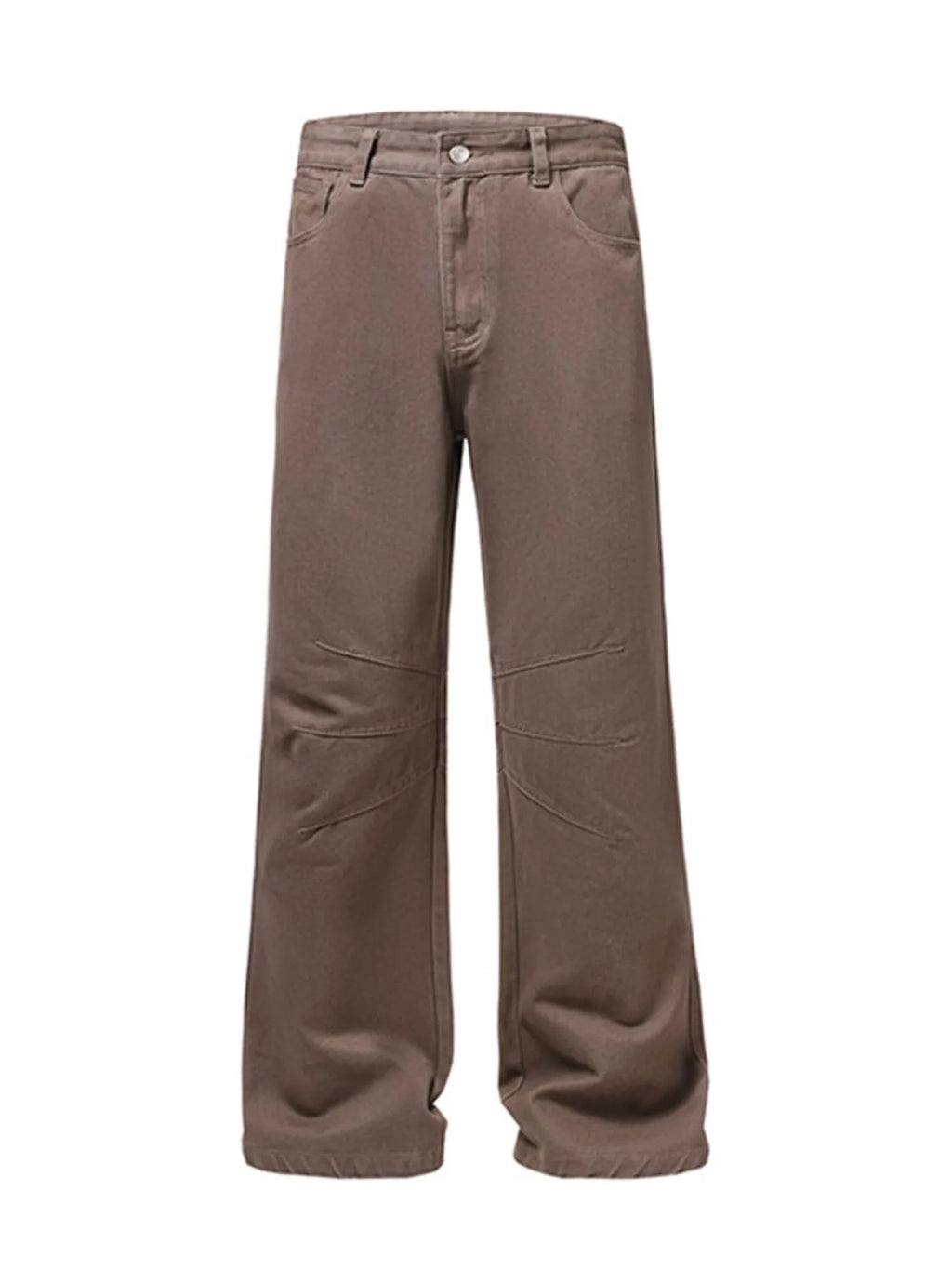 Men's High Waist Ruched Bootcut Baggy Pants