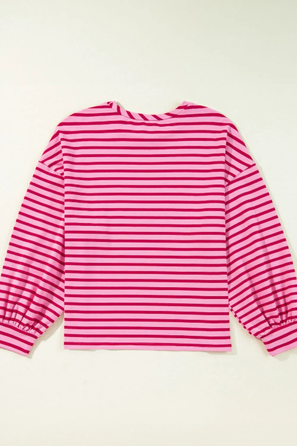 Striped Round Neck Long Sleeve Sweatshirt