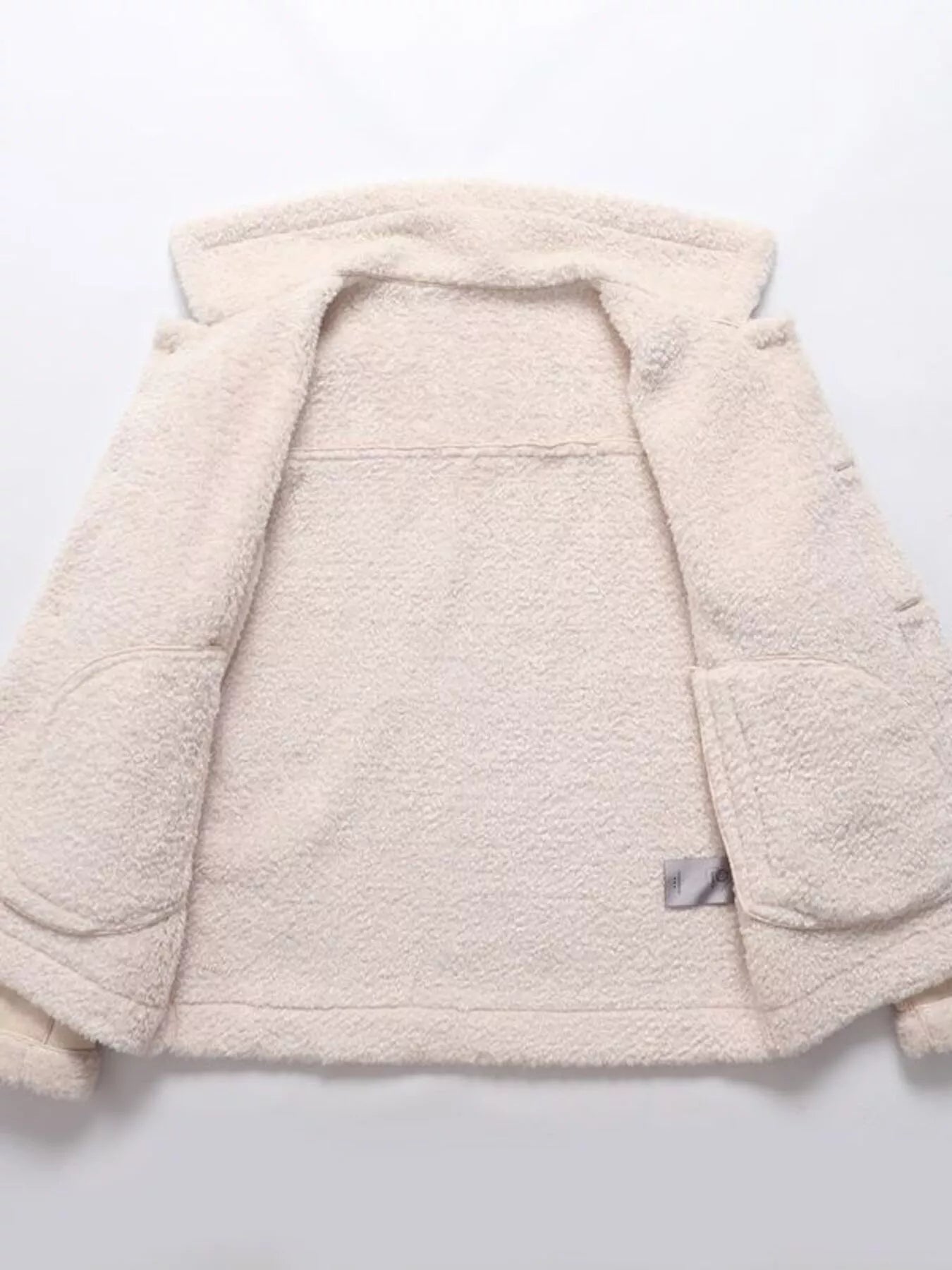 Men's Plus Size Shearling Lined Button Up Jacket