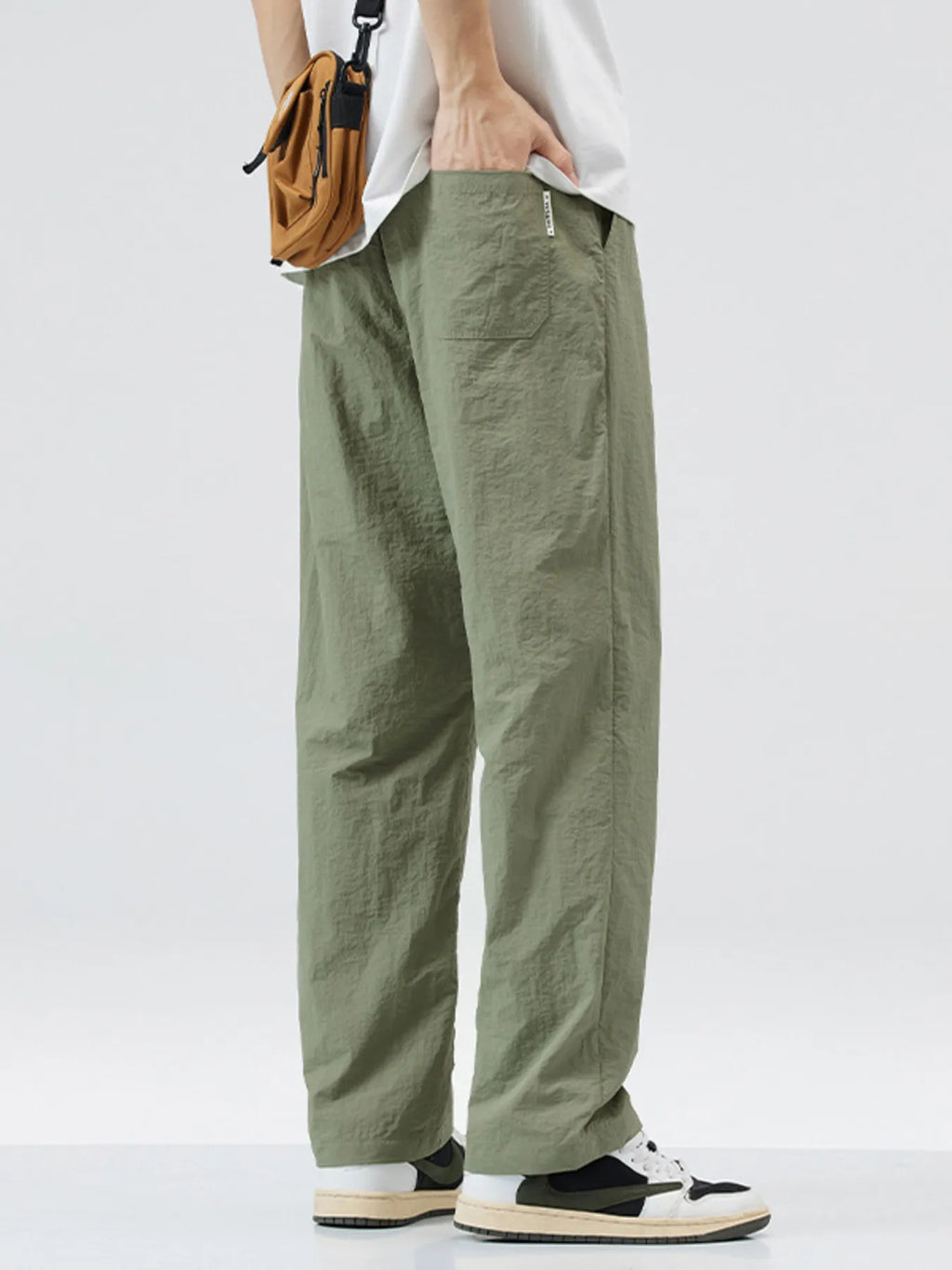 Men's Full Size Lightweight Wide Leg Casual Pants  Plus Size