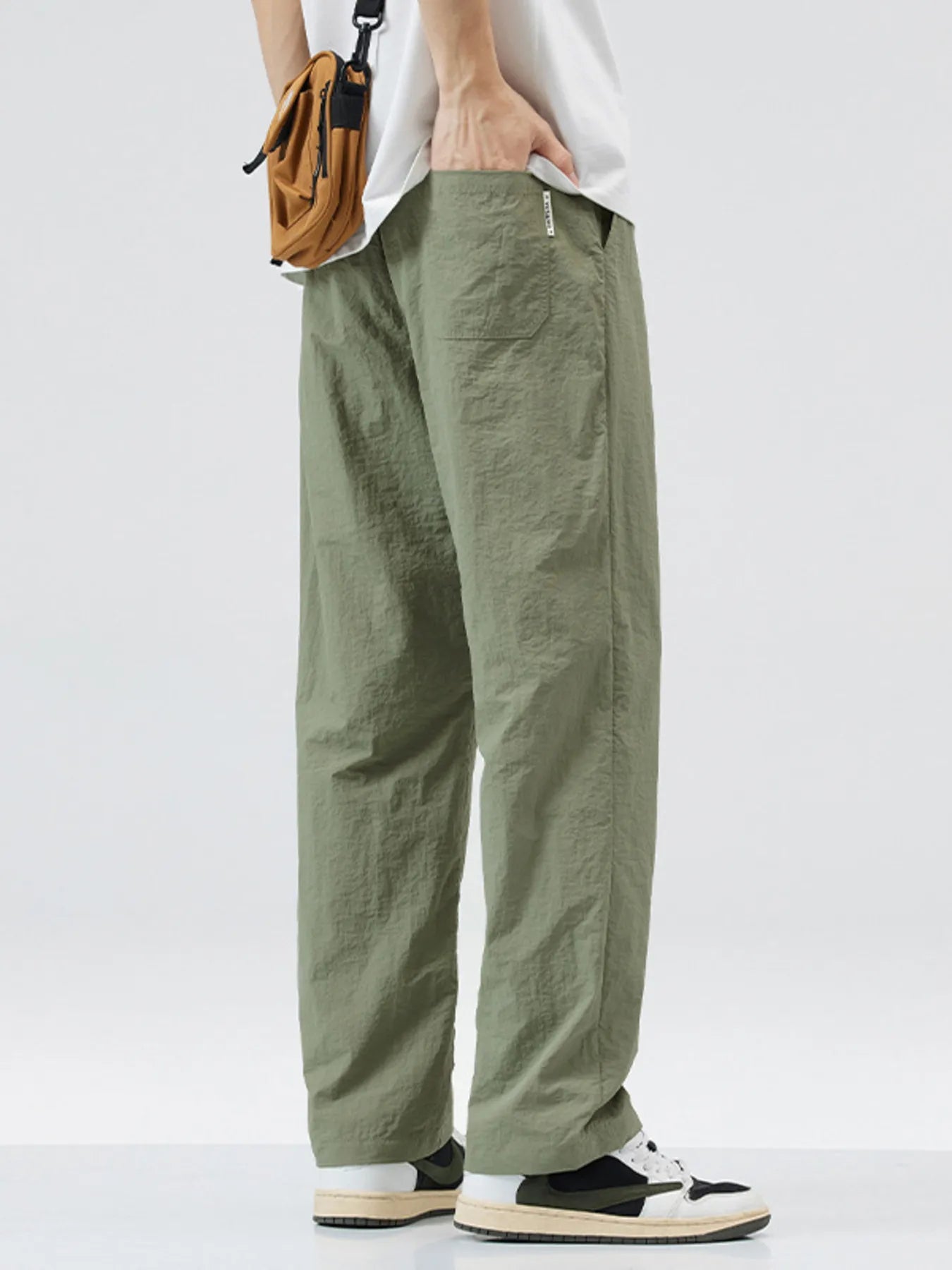 Men's Full Size Lightweight Wide Leg Casual Pants  Plus Size