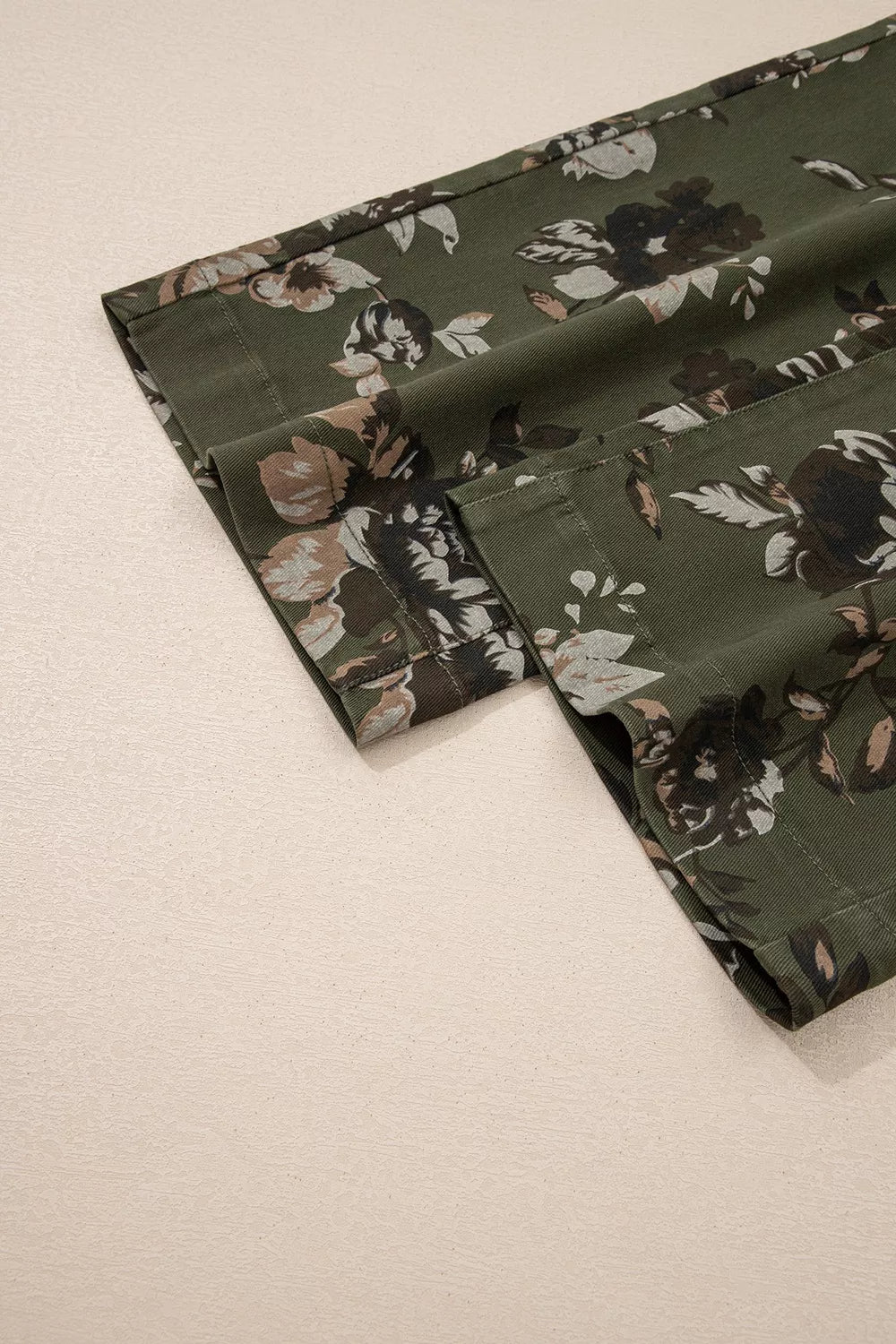 Vintage Style Floral Print High Waist Wide Leg Jeans
