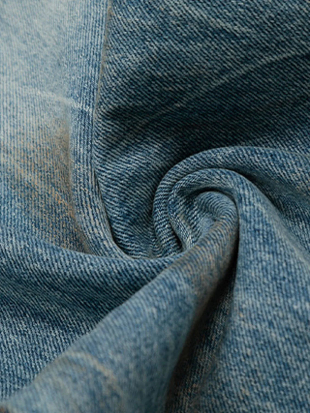 Men's Vintage Distressed Wide Leg Denim Jeans