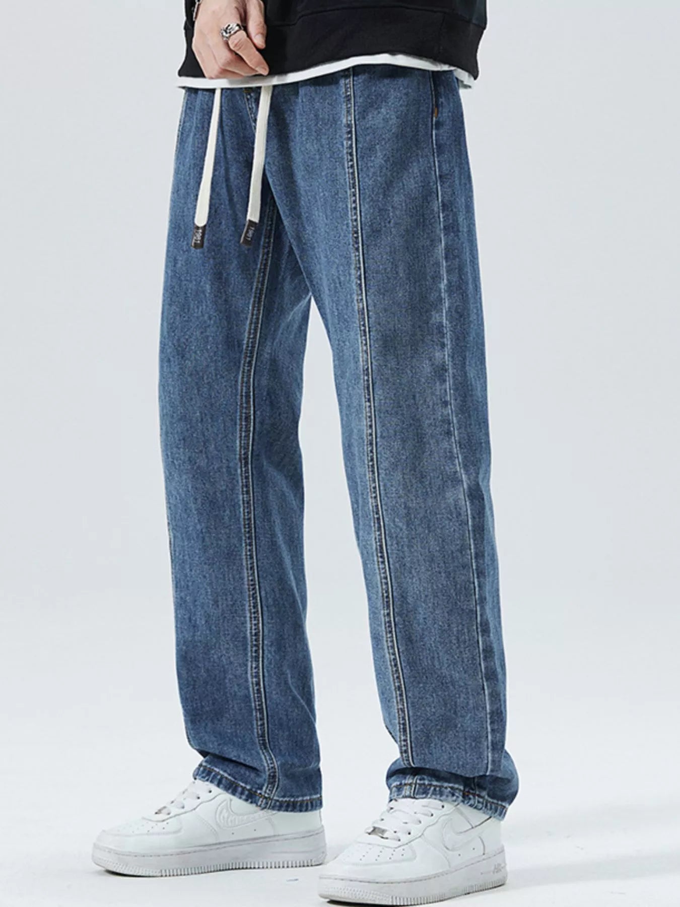 Men's Full Size Loose Fit Straight Leg Jeans Plus Size