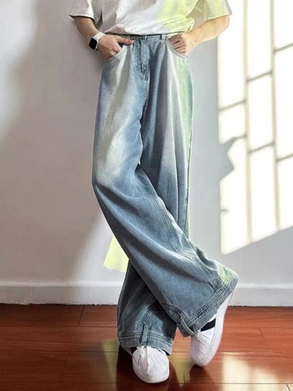 Men's Full Size Wide Leg Jeans Plus Size