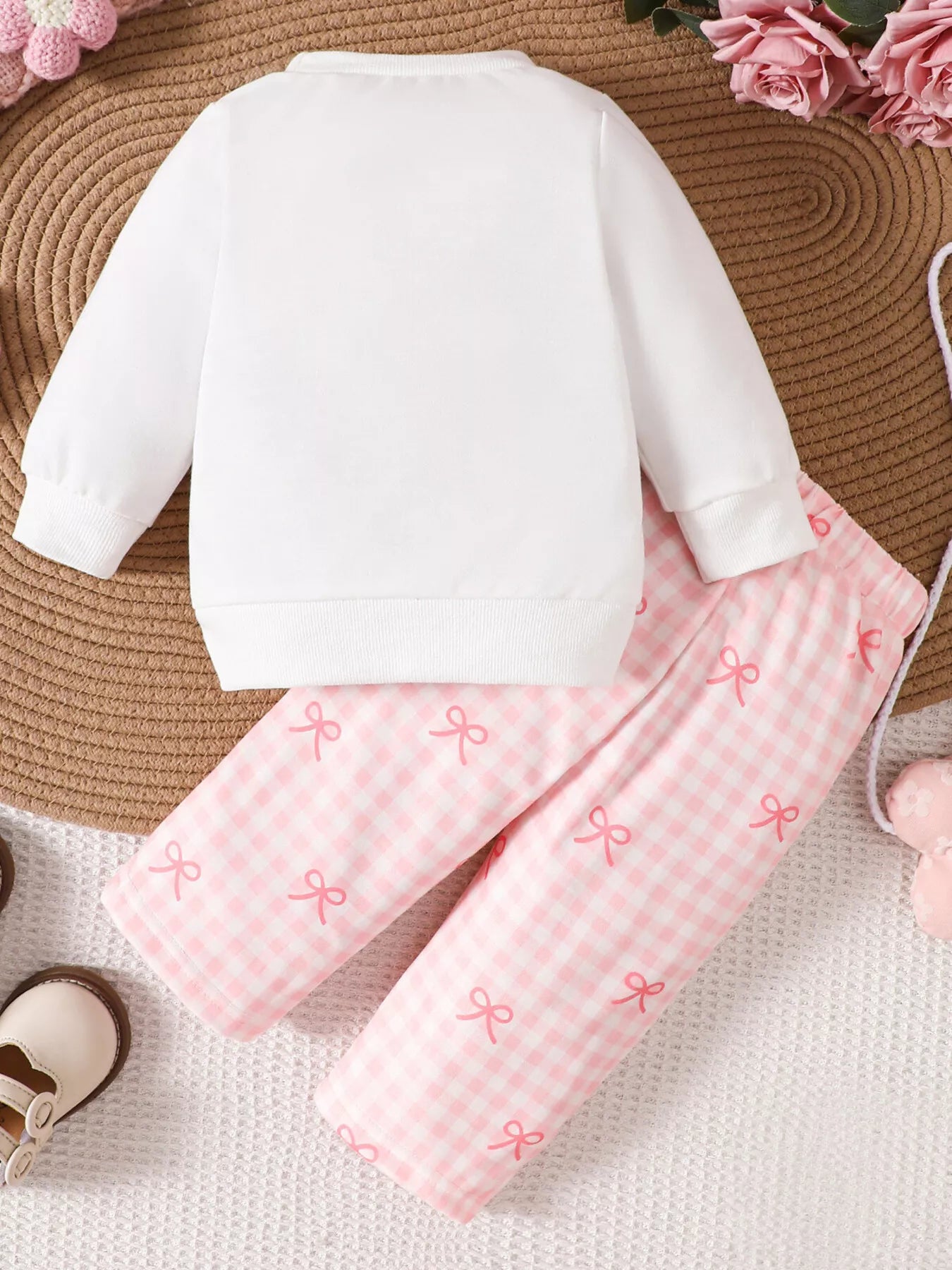 Children's Bow Long Sleeve Top and Pants Set