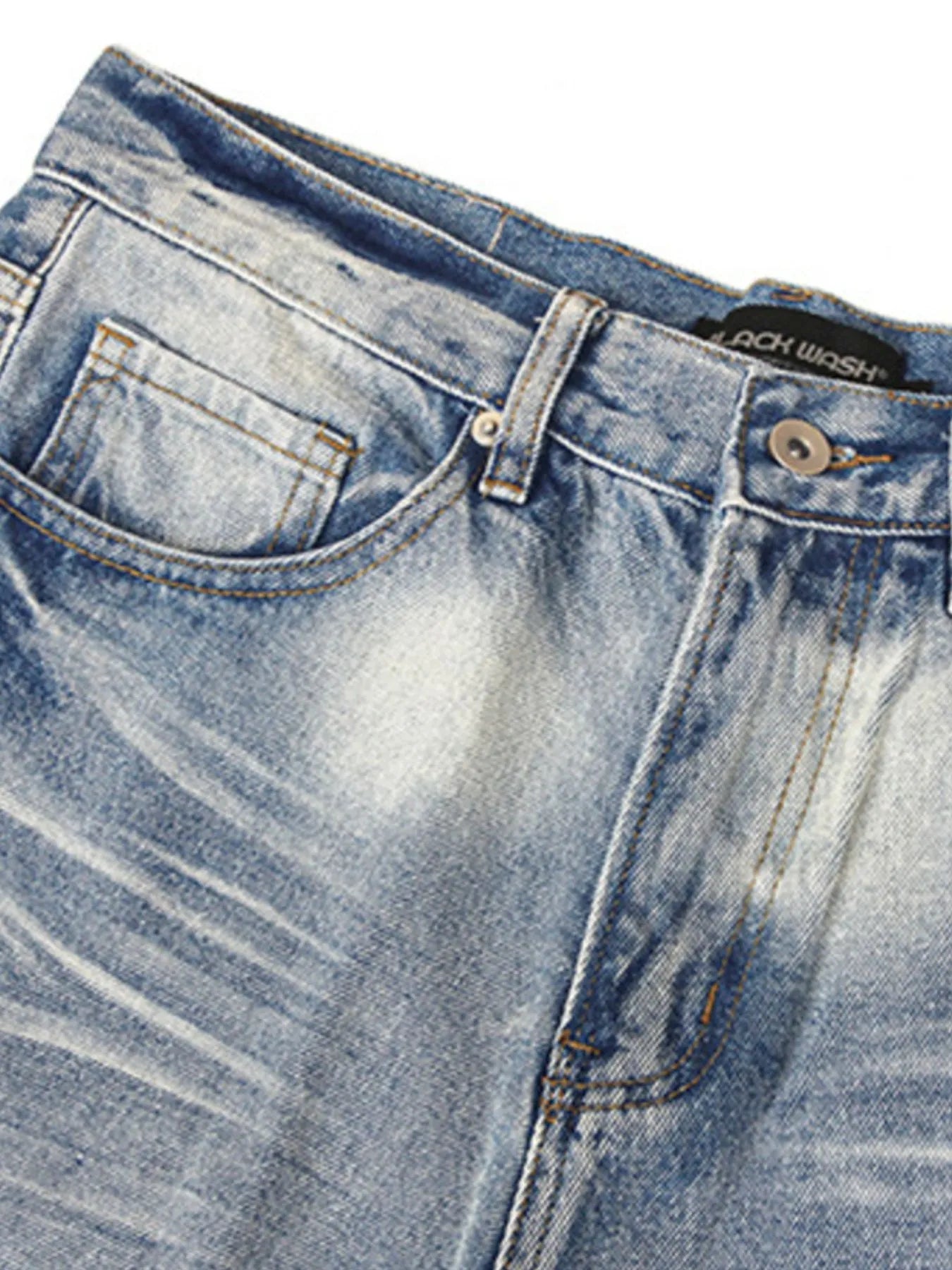 Men's Washed Wide Leg Relaxed Fit Jeans