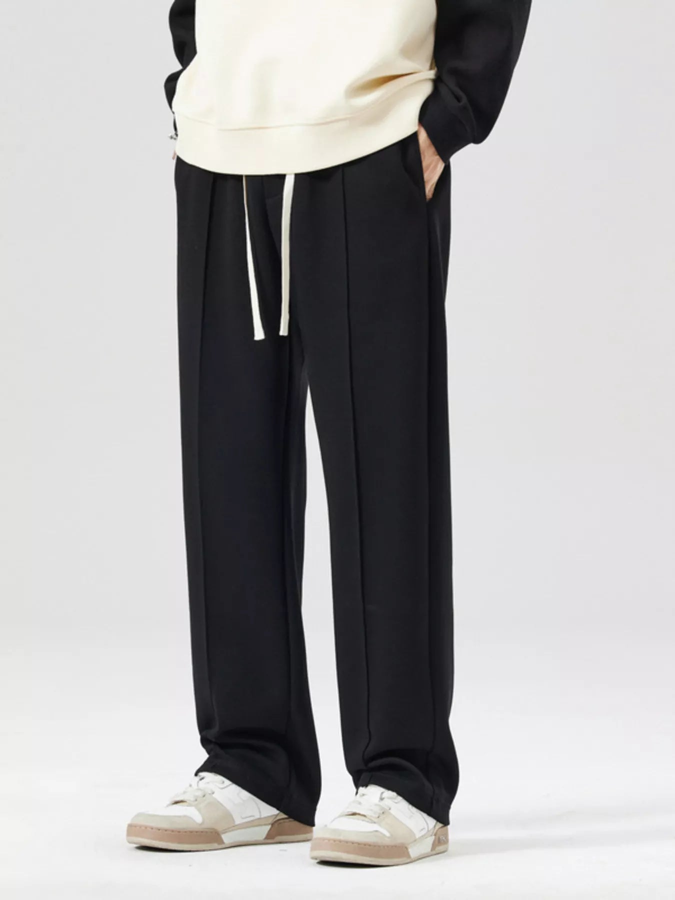 Men's Plus Size Drawstring Wide Leg Pants