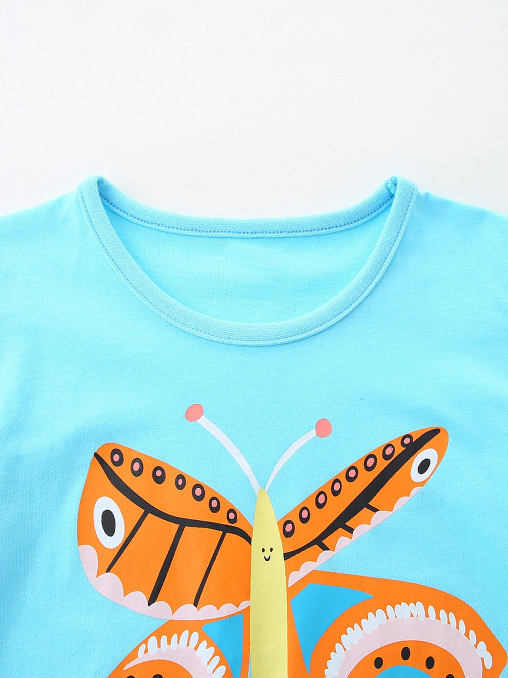 Children's Butterfly Graphic Short Sleeve T-Shirt