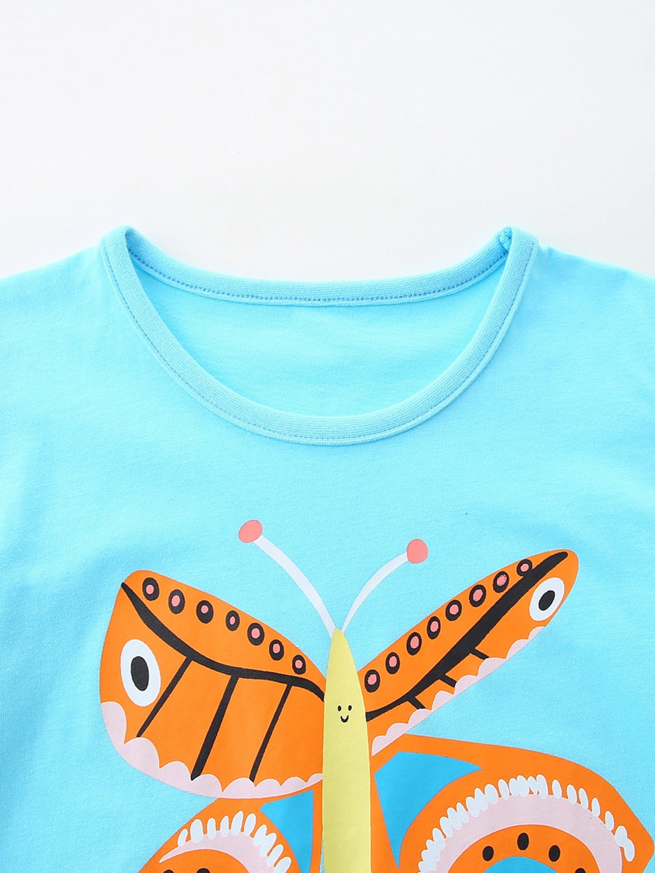 Children's Butterfly Graphic Short Sleeve T-Shirt