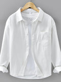 Men's Plus Size Button Up Long Sleeve Shirt