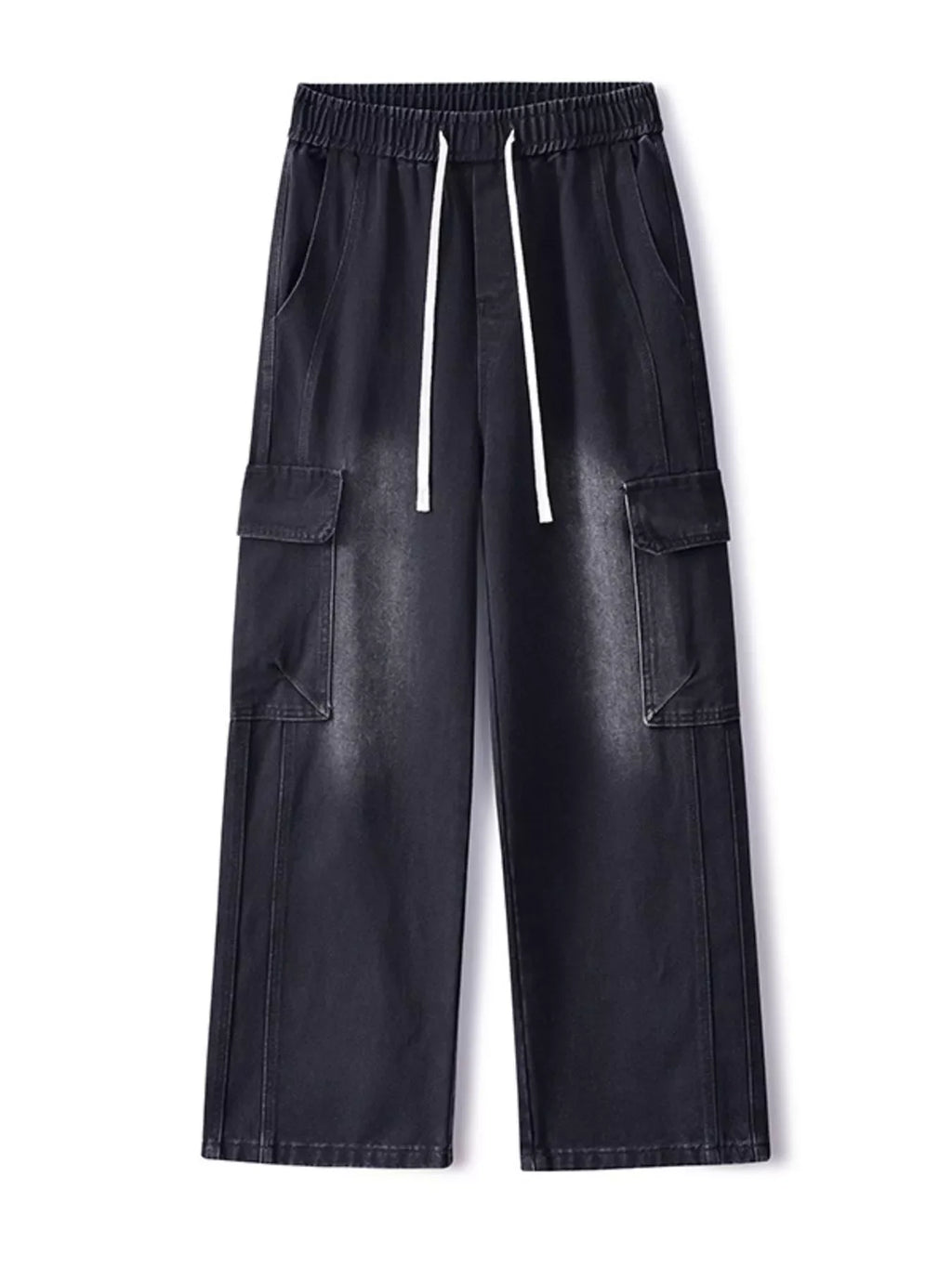 Men's Full Size Wide Leg Cargo Jeans Plus Size