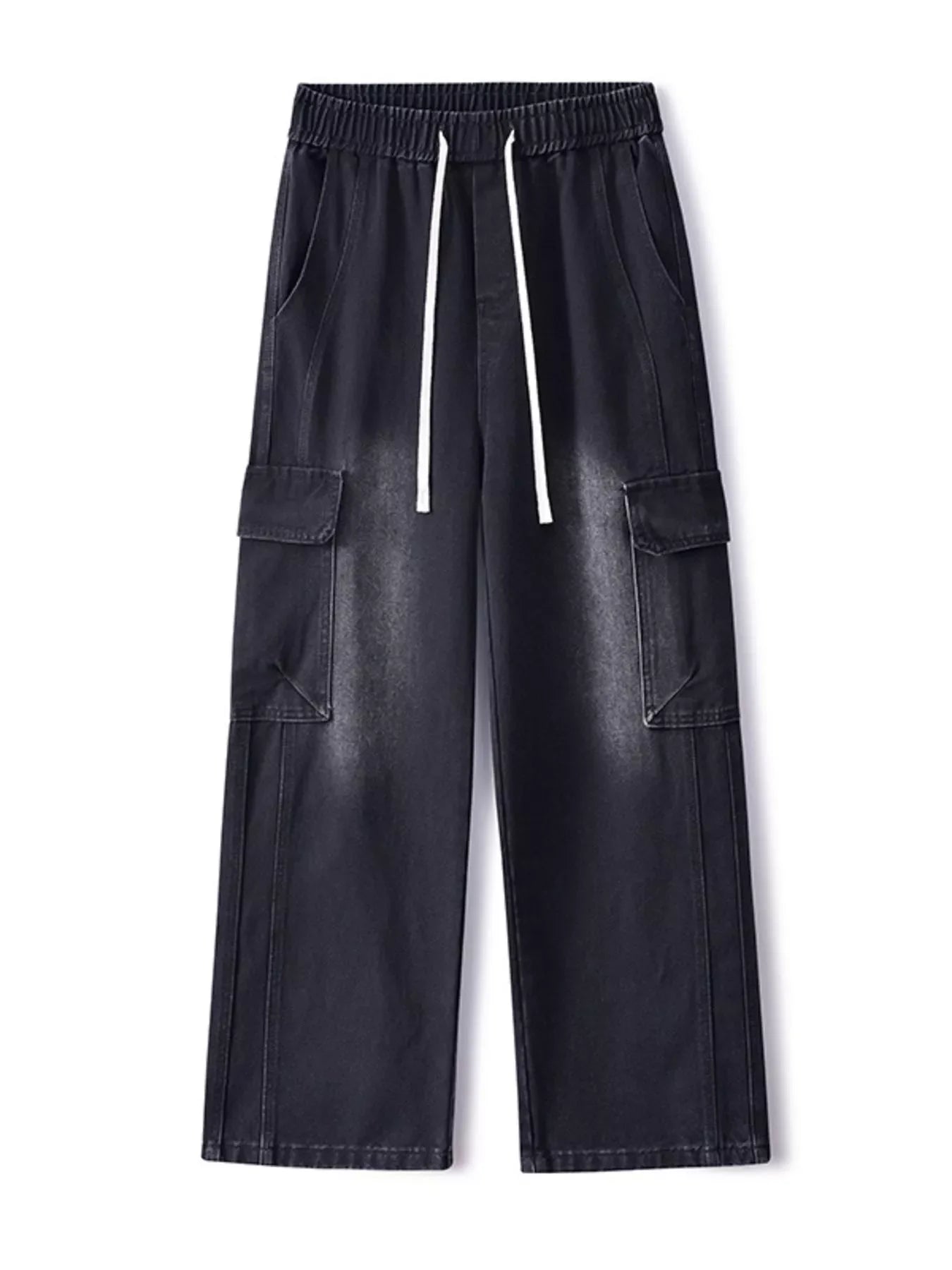 Men's Full Size Wide Leg Cargo Jeans Plus Size