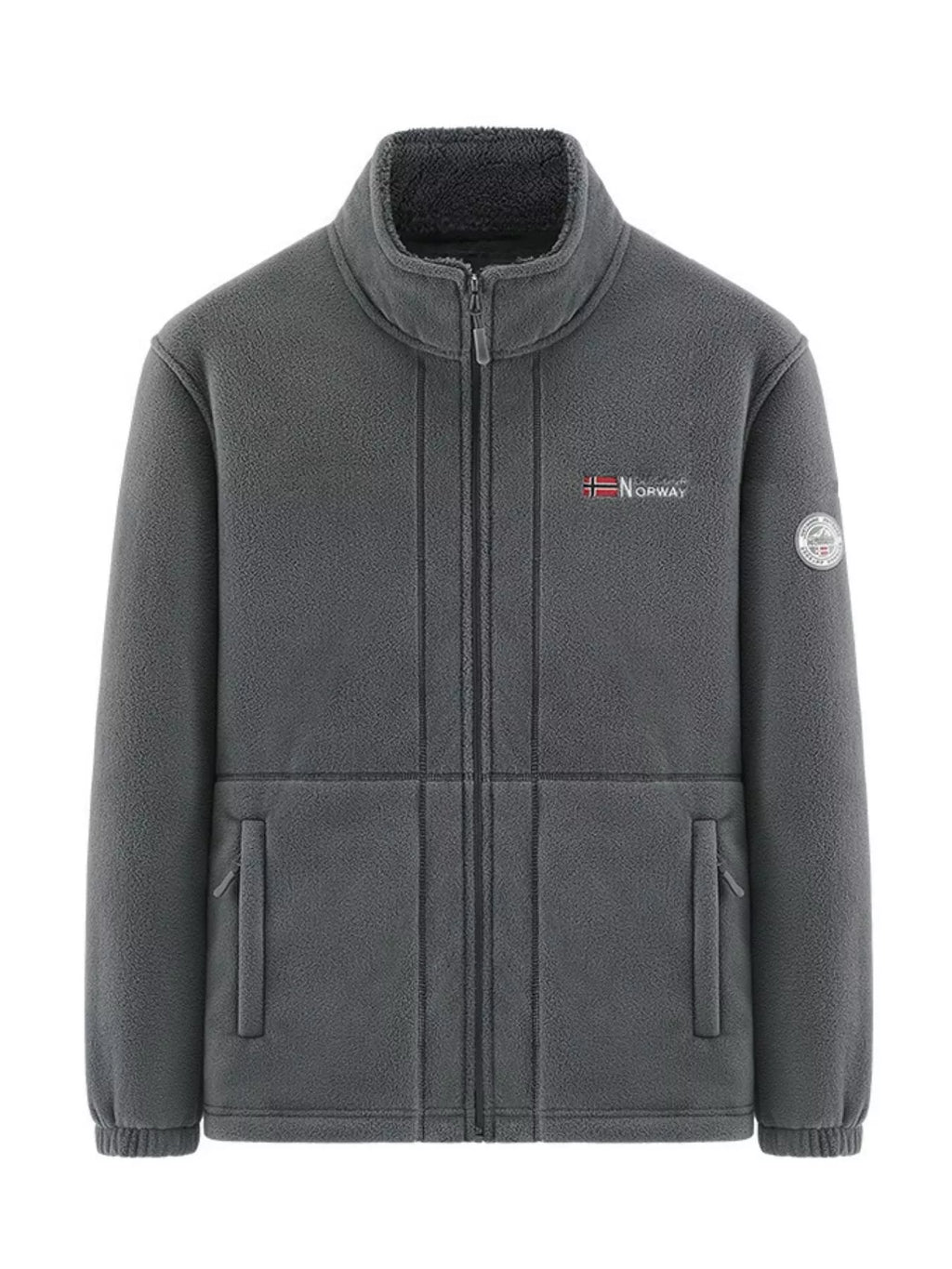 Men's Plus Size Zip Up Long Sleeve Jacket
