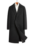 Men's Plus Size Double-Breasted Wool Overcoat