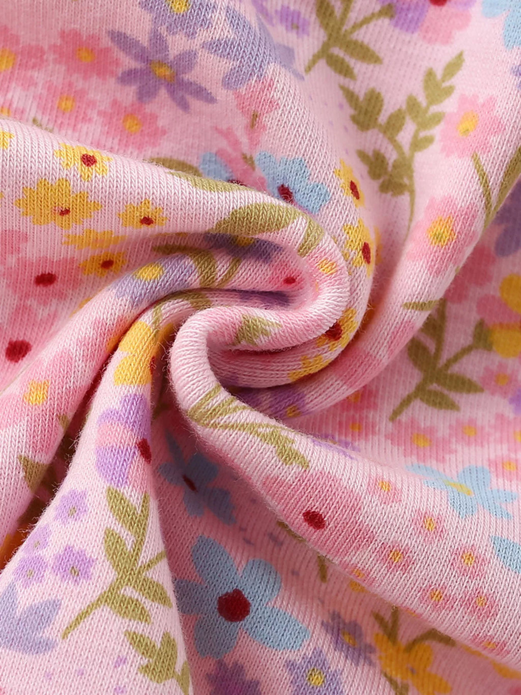 Children's Floral Print Short Sleeve A-line Dress
